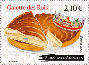 Timbre Andorre - Galette des rois