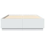 vidaXL Cadre de lit avec lumières LED blanc 140x200 cm bois ingénierie