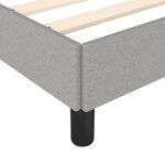 vidaXL Cadre de lit gris clair 120x190 cm tissu