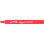 Marqueur permanent pointe biseautée WB rouge