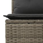 vidaXL Salon de jardin avec coussins 10 Pièces gris clair résine tressée
