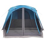 vidaXL Tente familiale avec porche 6 personnes bleu imperméable