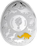 Pièce de monnaie en Argent 2 Dollars g 31.1 (1 oz) Millésime 2023 Dinosaurs in Asia HUAYANGOSAURUS TAIBAII