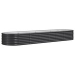 vidaXL Lit surélevé de jardin Acier enduit de poudre Anthracite