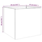 vidaXL Jardinières 2 Pièces argenté 49x47x46 cm acier galvanisé