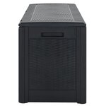 vidaXL Boîte de stockage jardin Anthracite 119x48x60 cm Polypropylène