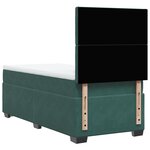 vidaXL Sommier à lattes de lit et matelas Vert foncé 80x200 cm Velours
