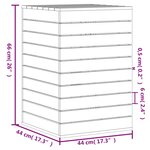 vidaXL Panier à linge blanc 44x44x66 cm bois massif de pin