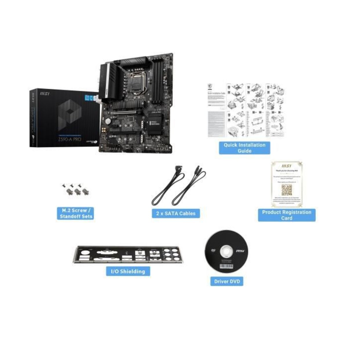 MSI Z590-A Pro Carte mère Intel Z590 LGA 1200 (Socket H5) ATX Noir :  : Informatique