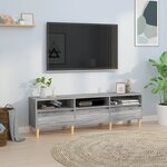 vidaXL Meuble TV Sonoma gris 150x30x44 5 cm bois d'ingénierie