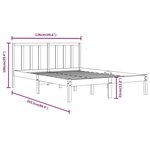 vidaXL Cadre de lit Bois de pin massif 120x200 cm