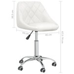 vidaXL Chaises pivotantes à manger lot de 2 blanc similicuir