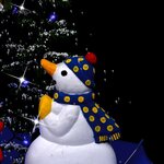 vidaXL Arbre de Noël neigeux avec base de parapluie Bleu 170 cm PVC