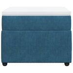 vidaXL Sommier à lattes de lit avec matelas Bleu foncé 100x200 cm