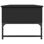 vidaXL Table basse noir 100x50x40 cm bois d'ingénierie et métal