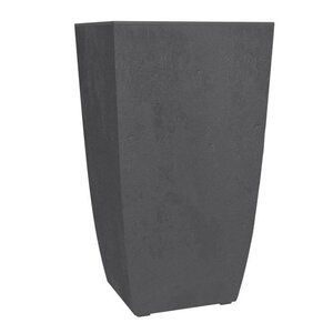 Bac à fleurs carré haut 42 L - 43 5 x 43 5 x hauteur 78 2 cm -Bac intérieur amovible - Anthracite