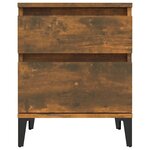 vidaXL Tables de chevet 2 Pièces Chêne fumé 40x35x50 cm