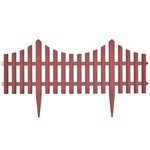 vidaXL Bordures de pelouse 17 Pièces 10 m Marron