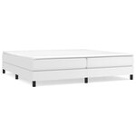 vidaXL Sommier à lattes de lit avec matelas Blanc 200x200cm Similicuir