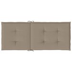 vidaXL Coussins de chaise de jardin dossier haut lot de 6 taupe tissu