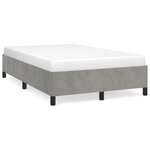 vidaXL Cadre de lit gris clair 120x190 cm velours