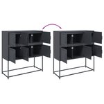 vidaXL Buffet anthracite 100 5x39x107 cm acier laminé à froid