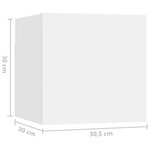 vidaXL Ensemble de meubles TV 8 Pièces Blanc Bois d'ingénierie