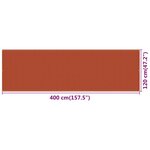 vidaXL Écran de balcon Orange 120x400 cm PEHD