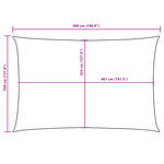 vidaXL Voile de parasol tissu oxford rectangulaire 3 5x5 m terre cuite
