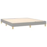 vidaXL Sommier à lattes de lit avec matelas Gris clair 160x200cm Tissu