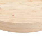 vidaXL Dessus de table rond Ø60x3 cm bois de pin massif