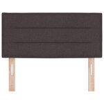 Tête de lit design lignes marron foncé 90 cm en tissu