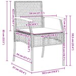 vidaXL Ensemble de salle à manger de jardin 7 pièces avec coussins Beige Poly Rattan