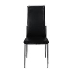 vidaXL Chaises à manger lot de 4 noir similicuir