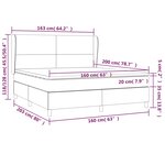 vidaXL Sommier à lattes de lit avec matelas Crème 160x200 cm Tissu