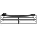 vidaXL Lit de jardin - Anthracite - 200x74x73 cm - Acier & Textilène