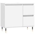 vidaXL Ensemble de meubles salle de bain 3 Pièces blanc bois d'ingénierie