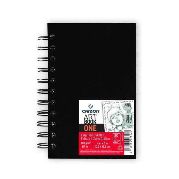 Carnet esquisse ARTBOOK ONE, A6, 80 feuilles, noir CANSON