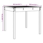 vidaXL Table de jardin gris 82 5x82 5x76 cm bois massif de pin