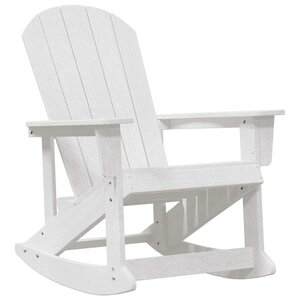 vidaXL Chaise Adirondack à bascule Blanc 73.5 x 92 x 90 cm HDPE