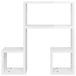 vidaXL Étagères murales 2Pièces blanc brillant 50x15x50cm bois ingénierie
