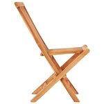 vidaXL Ensemble de bistro 3Pièces avec coussins beige Bois de teck massif