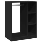 vidaXL Garde-robe noir 77x48x102 cm bois d'ingénierie