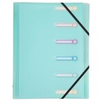 Trieur Polypropylène 3 Rabats Chromaline Pastel 6 Compartiments - Couleurs Assorties - X 10 - Exacompta