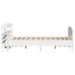 vidaXL Cadre de lit sans matelas blanc 135x190 cm bois de pin massif
