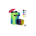 Compatible Epson T1295 Pack 25 cartouches Noir et couleurs XL (Pomme)