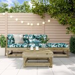 vidaXL Salon de jardin 4 Pièces avec coussins bois de pin imprégné