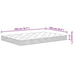 vidaXL Matelas en mousse moyennement doux 100x200 cm