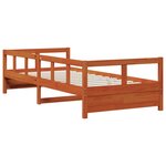 vidaXL Lit de jour sans matelas cire marron 90x190 cm bois pin massif