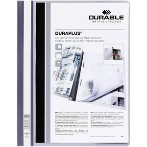 Chemise à Couverture Transparente DURAPLUS Format A4 Gris DURABLE